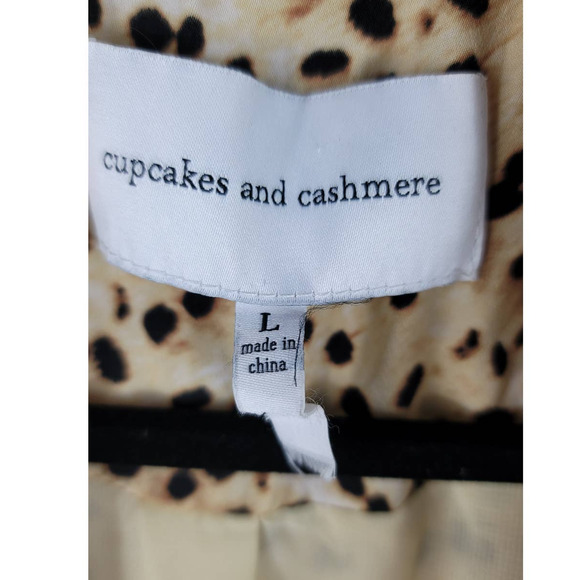 Cupcakes and Cashmere Animal Print Long Line Long Sleeve Cardigan Kimono L - Picture 4 of 6